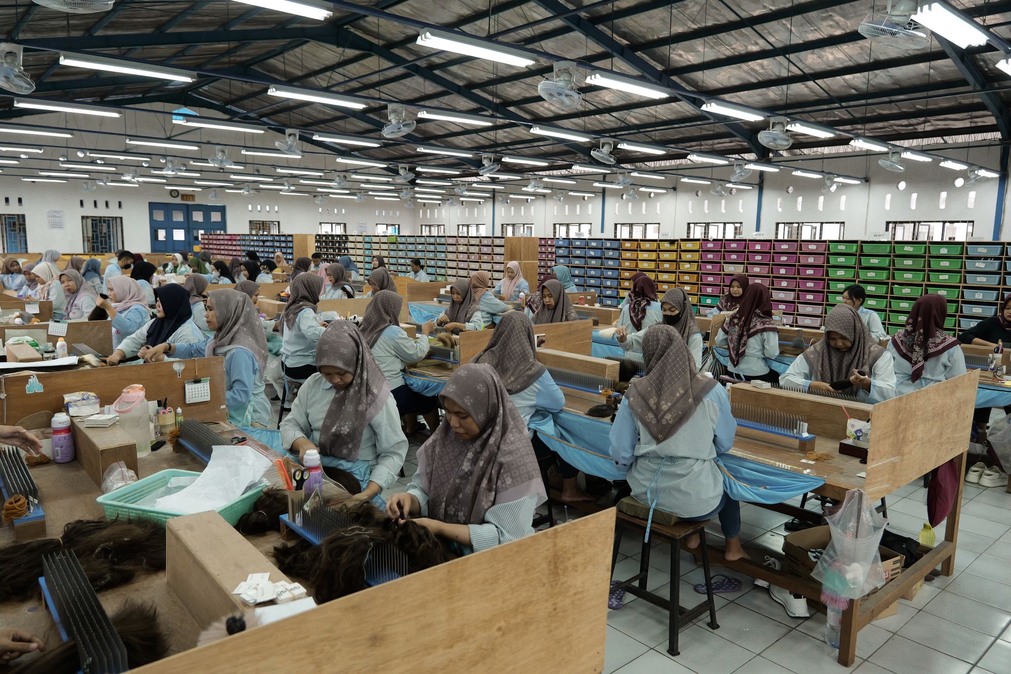 Wide view of production hall